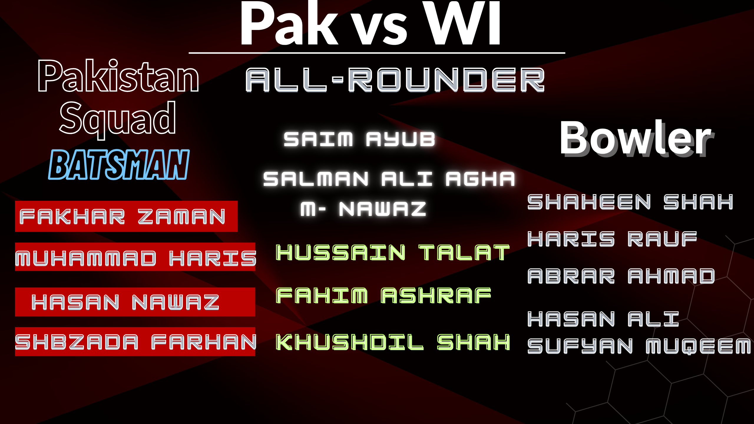 Pak vs WI